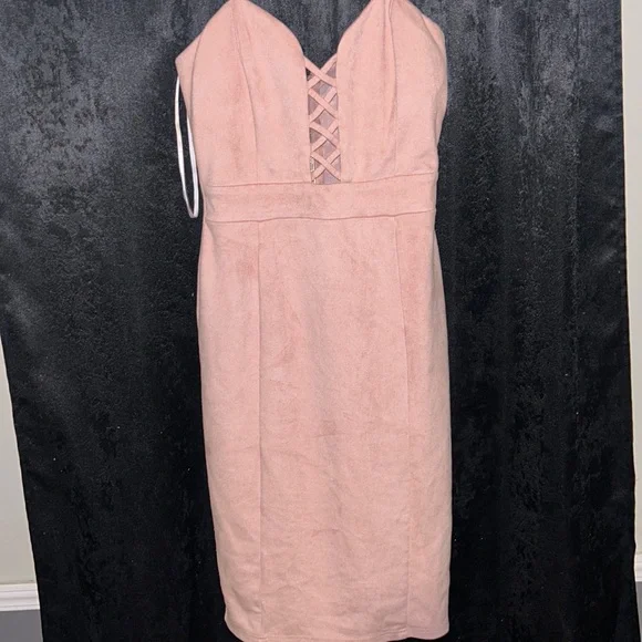 agaci pink dress Floral Agaci Pink Dress Agaci Floral Suede Bodycon Dress A'gaci Mercari